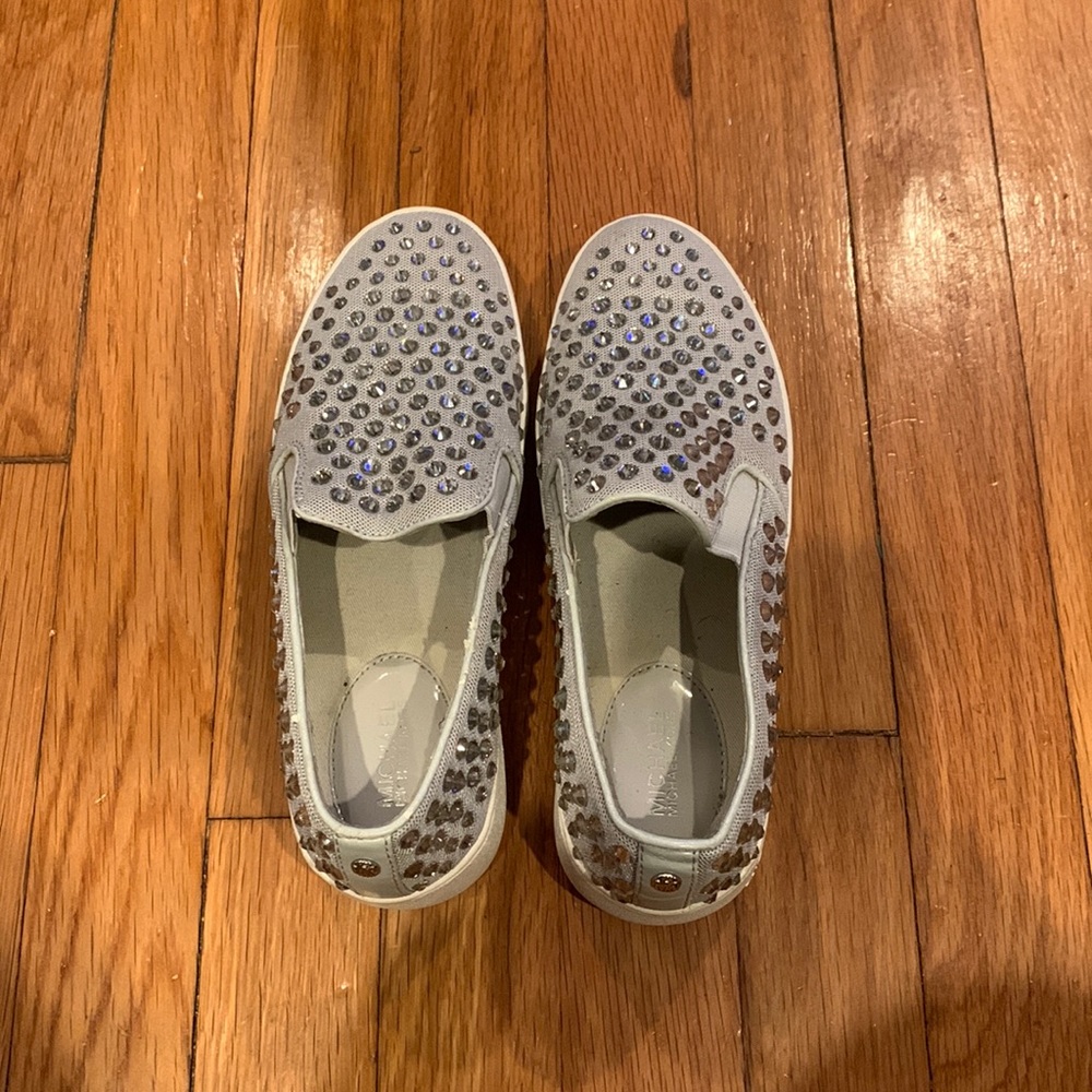 Michael Kors gray studded shoes